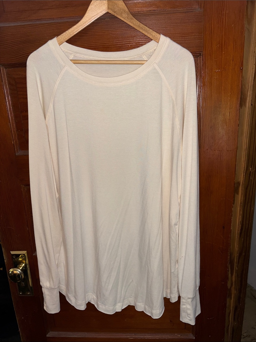 Amazon Women's Lightweight Long-Sleeve Jersey Top Cream